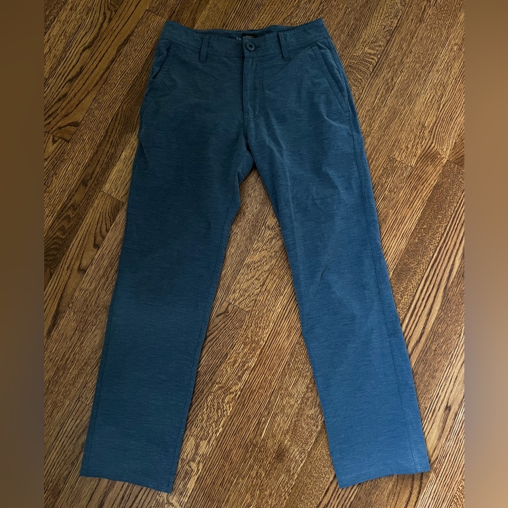 HUK Fishing Pants Lightweight‎ Performance Fabric Blue Sporty Activewear 28